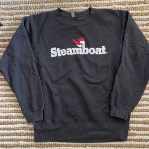 Steamboat Colorado inspired dark gray sweatshirt